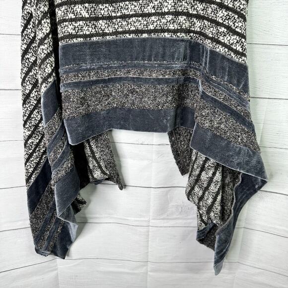 Aneo.a Medium Vintage Velour Velvet Knit Vest Art to Wear Artsy Gothic Flaws - Picture 4 of 8